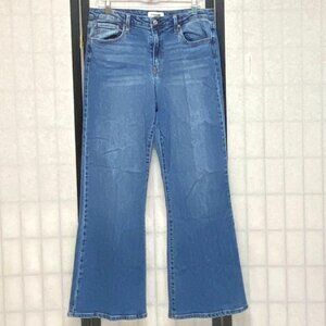 RSQ High Rise Flared Jeans 31 Faded Stretch Cotton Denim Medium Wash